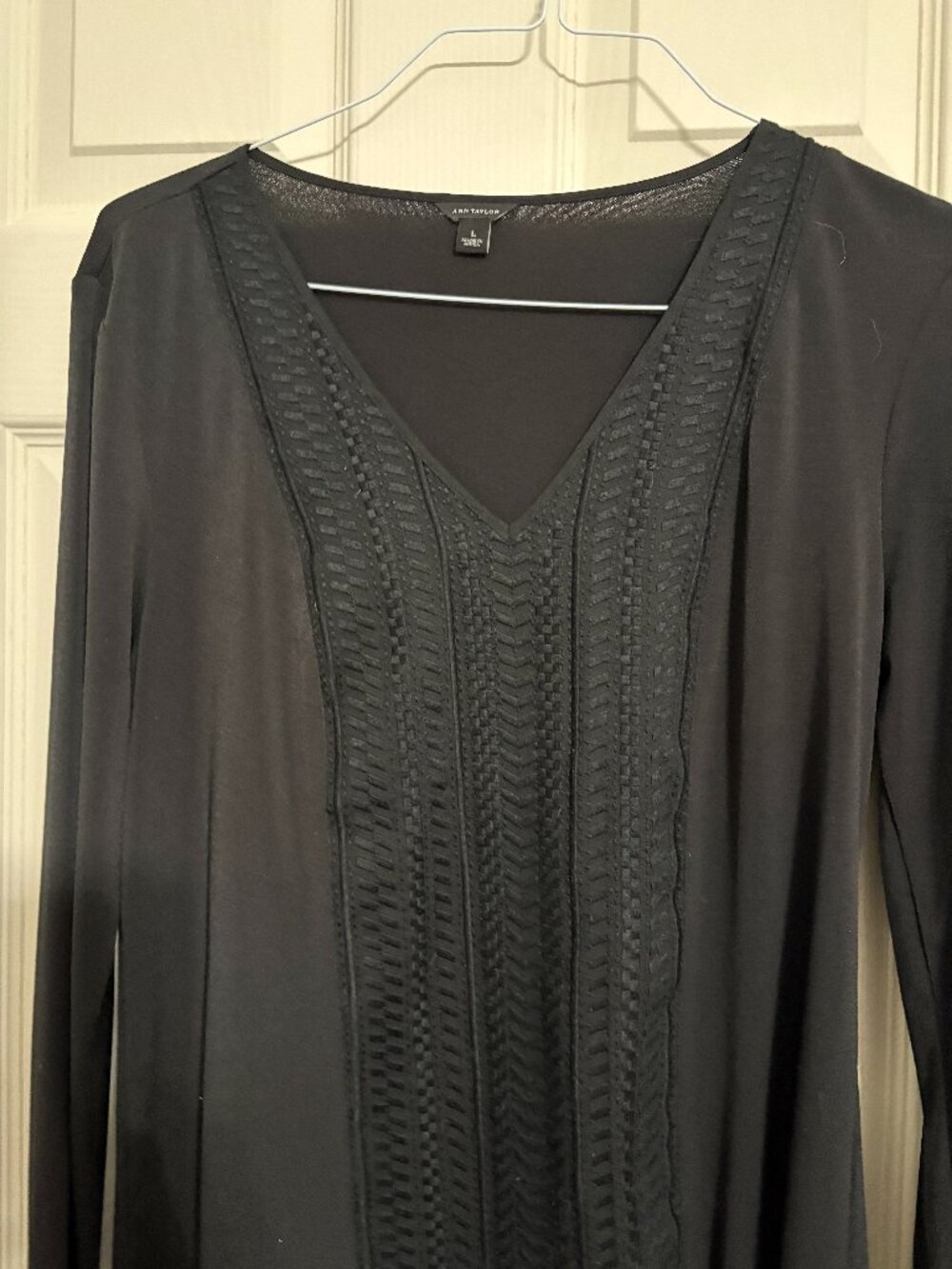 Ann Taylor Large Black blouse